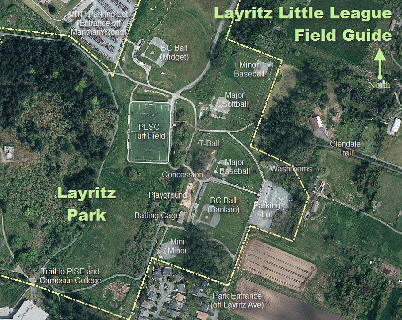 LayritzParkFieldGuide2013 Layritz Baseball Field Map